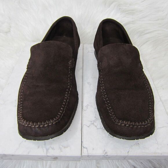 Bruno Magli “CASTOR” Brown Suede Slip On Driving Moccasins, Men’s Size 8.5 M
